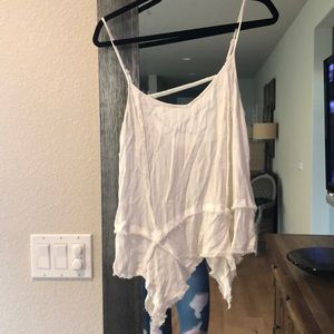 Strappy back white tank